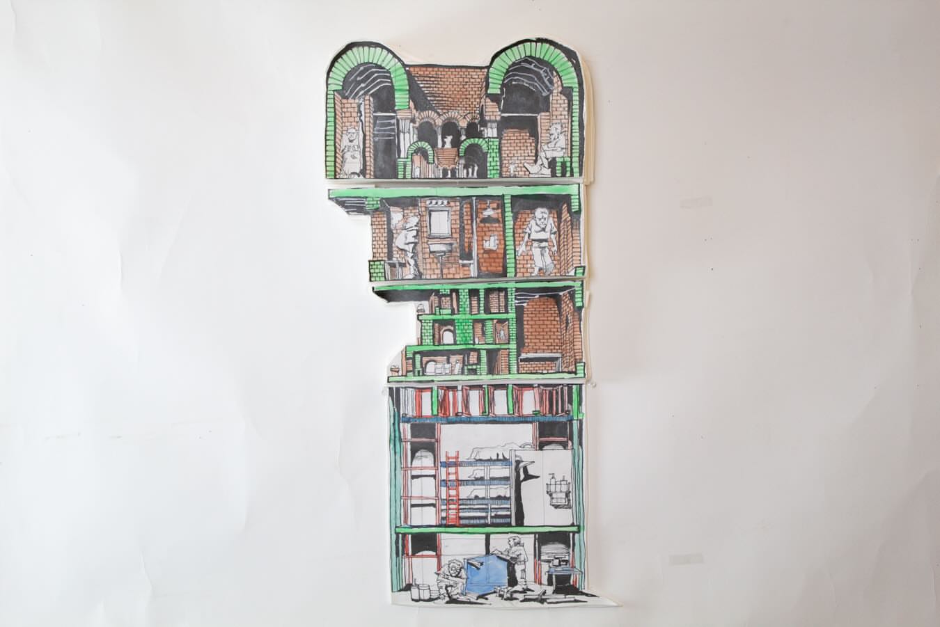 Cross Section of Apartment Housing